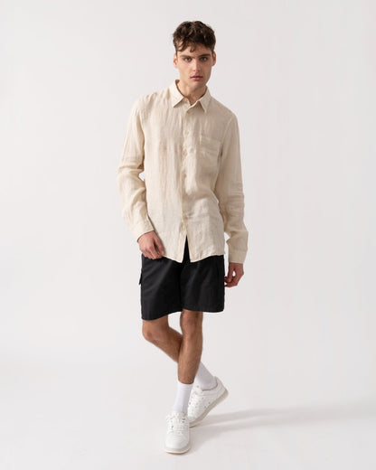 PS Paul Smith Mens Long Sleeve Tailored  Fit T-Shirt - 60 Light Beige