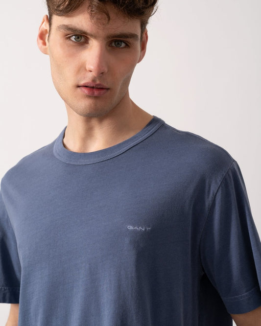 Gant Mens Short Sleeve Sunfaded T-Shirt - 401 Dusty Navy