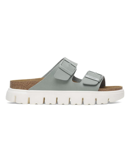 Birkenstock Papillio Arizona Chunky Womens Birko-Flor Sandals - Pure Sage/White