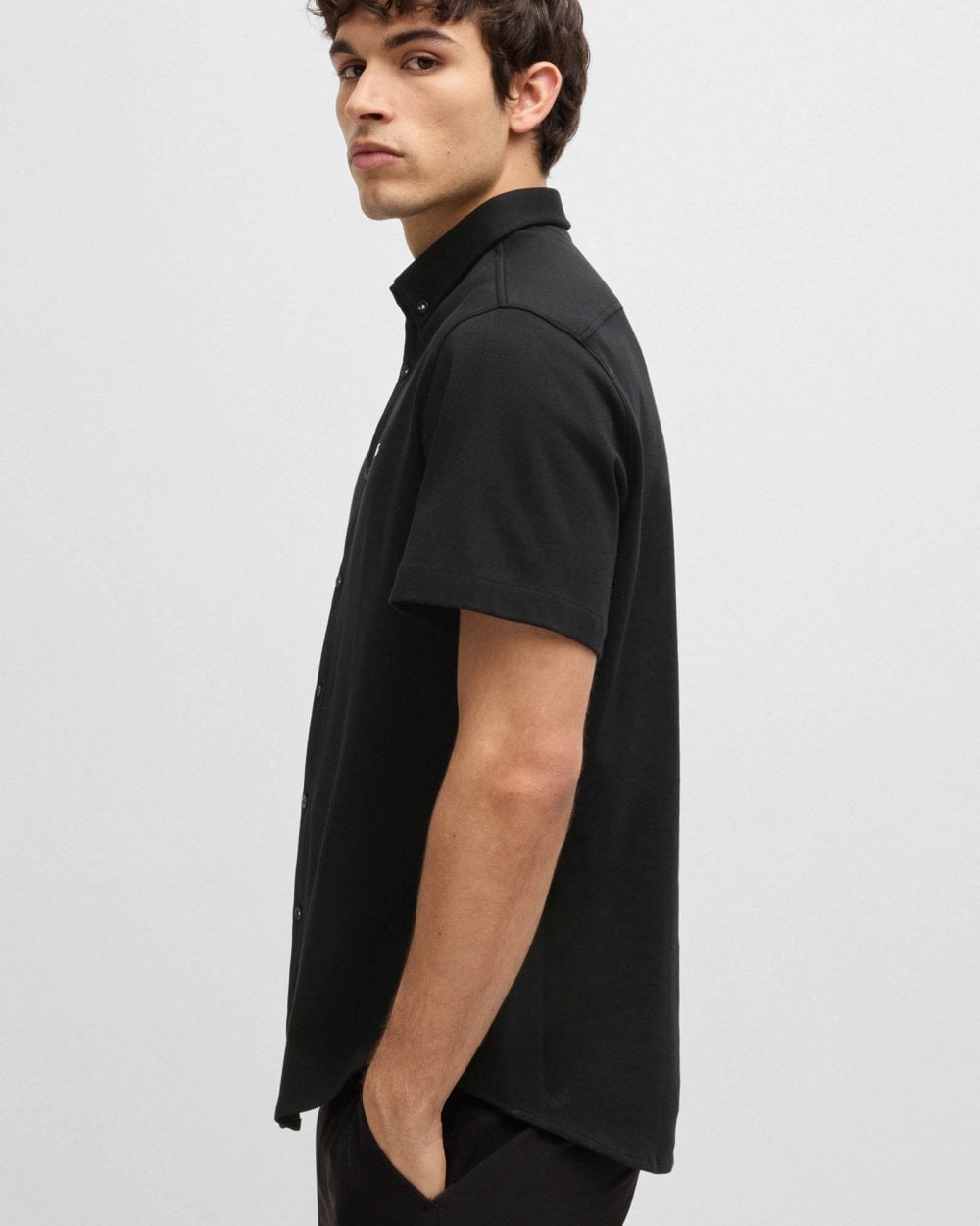 BOSS Green B Motion Mens Short Sleeve Shirt - Black 003