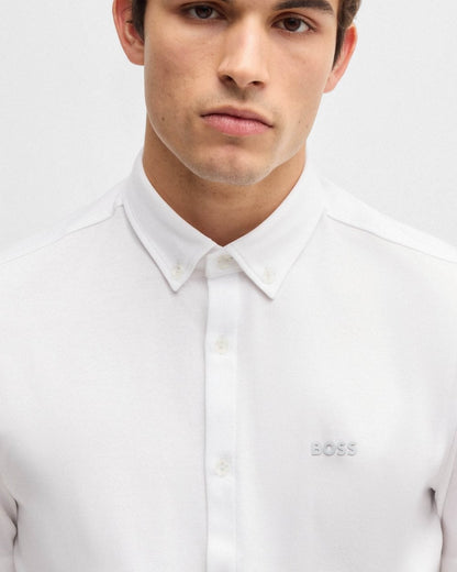 BOSS Green B Motion Mens Short Sleeve Shirt - White 100