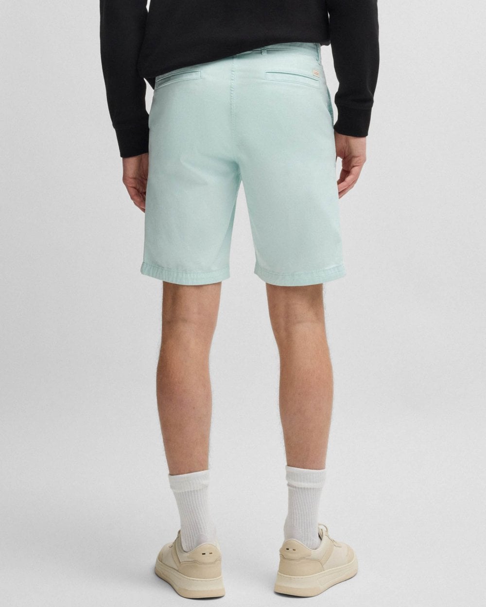 BOSS Orange Mens Slim Fit Chino Shorts in Stretch Cotton Twill - Open Blue 474
