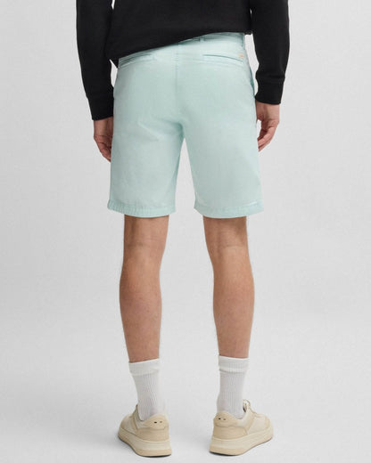 BOSS Orange Mens Slim Fit Chino Shorts in Stretch Cotton Twill - Open Blue 474