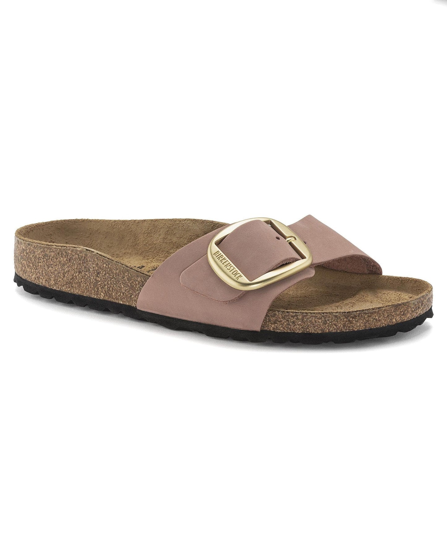Birkenstock Madrid Big Buckle Womens Nubuck Leather Sandals - Old Rose