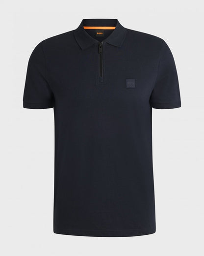 BOSS Orange Passerzip Mens Zip Placket Polo Shirt