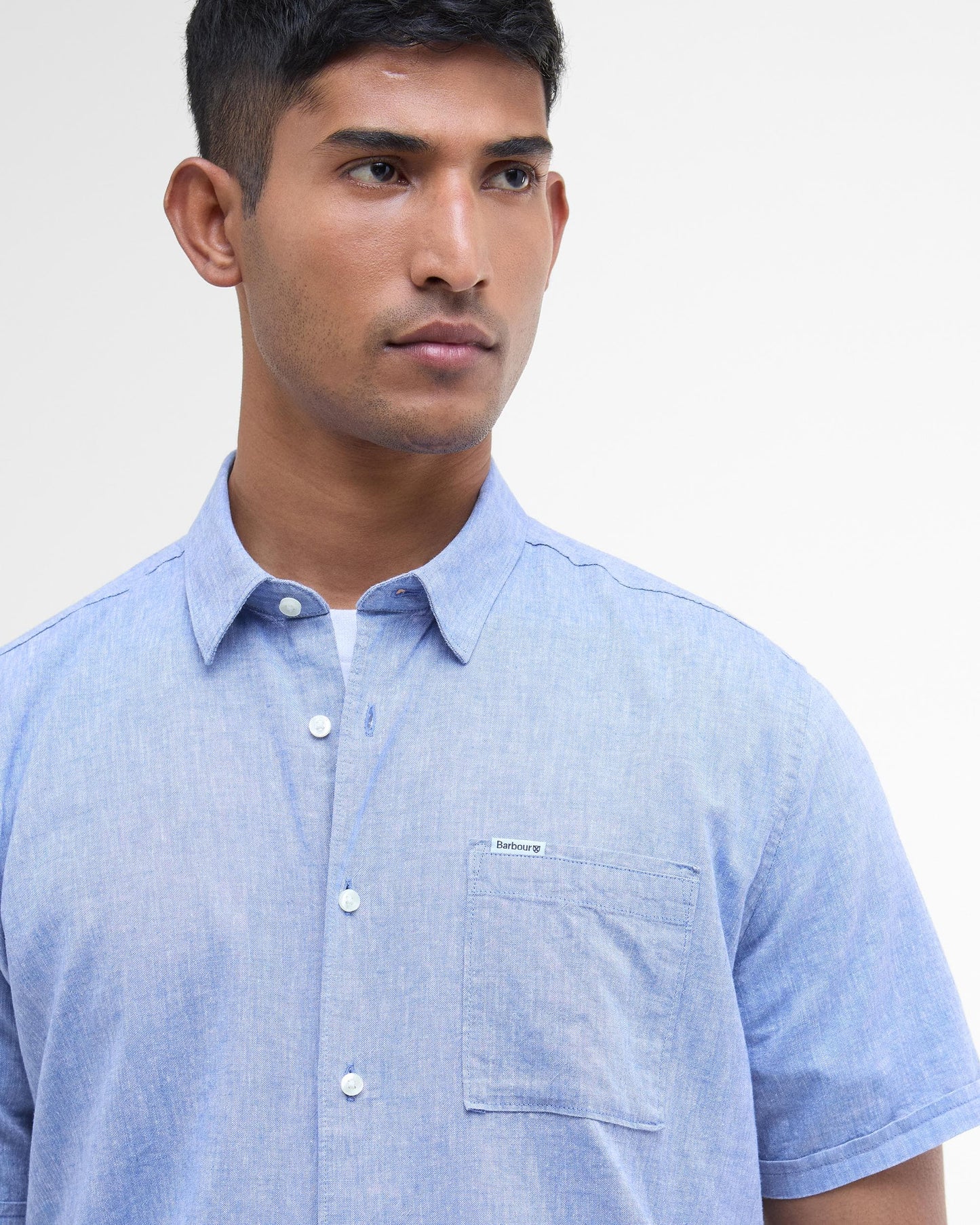 Barbour Nelson Mens Summer Shirt - Blue