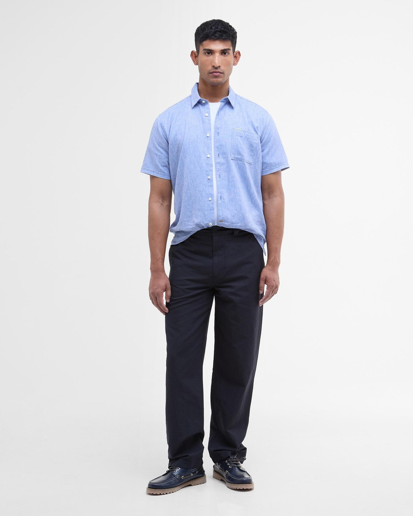 Barbour Nelson Mens Summer Shirt - Blue