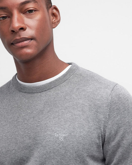 Barbour Pima Cotton Mens Crew Sweatshirt - Grey