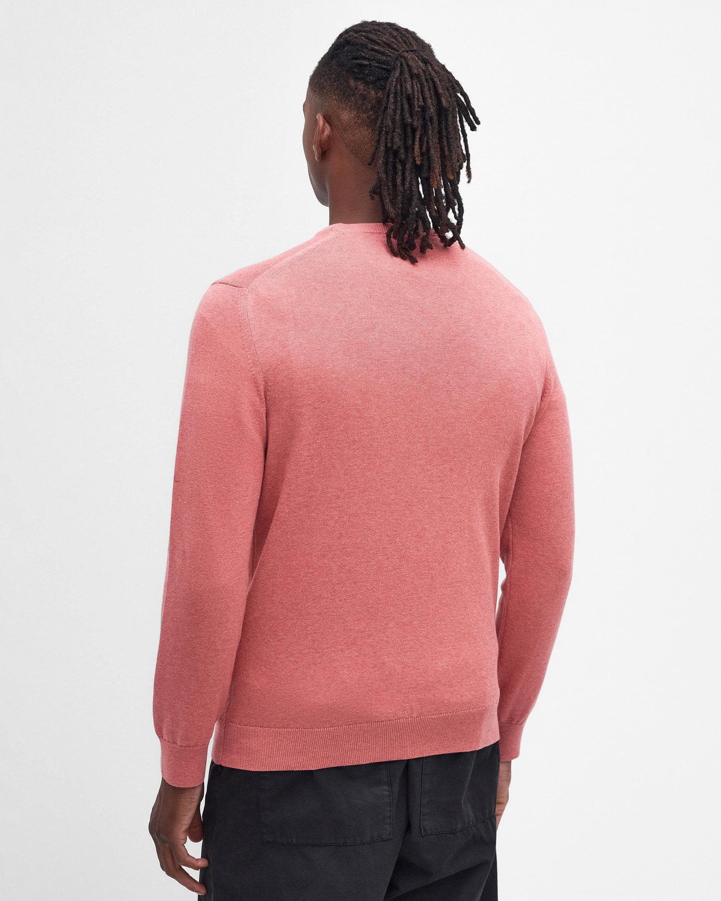 Barbour Pima Cotton Mens Crew Sweatshirt - Pink Clay