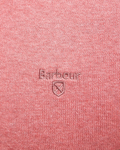 Barbour Pima Cotton Mens Crew Sweatshirt - Pink Clay