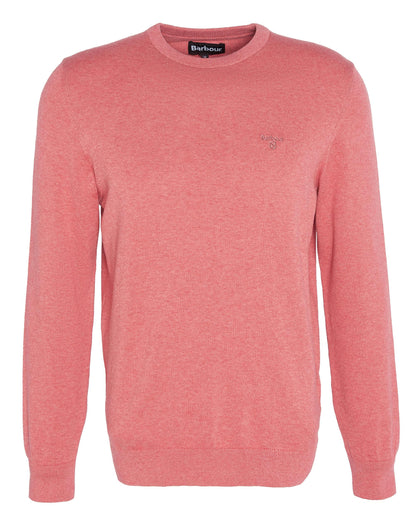 Barbour Pima Cotton Mens Crew Sweatshirt - Pink Clay