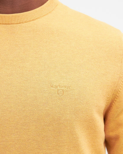 Barbour Pima Cotton Mens Crew Sweatshirt - Honey Gold