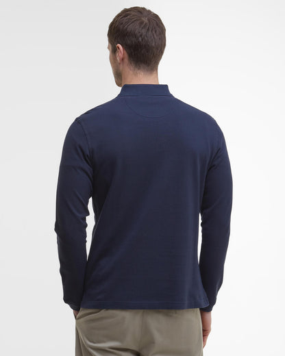 Barbour Sports Mens Long Sleeve Polo Shirt - Navy