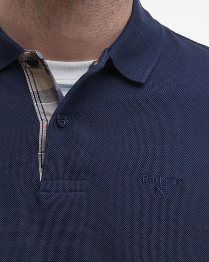 Barbour Sports Mens Long Sleeve Polo Shirt - Navy