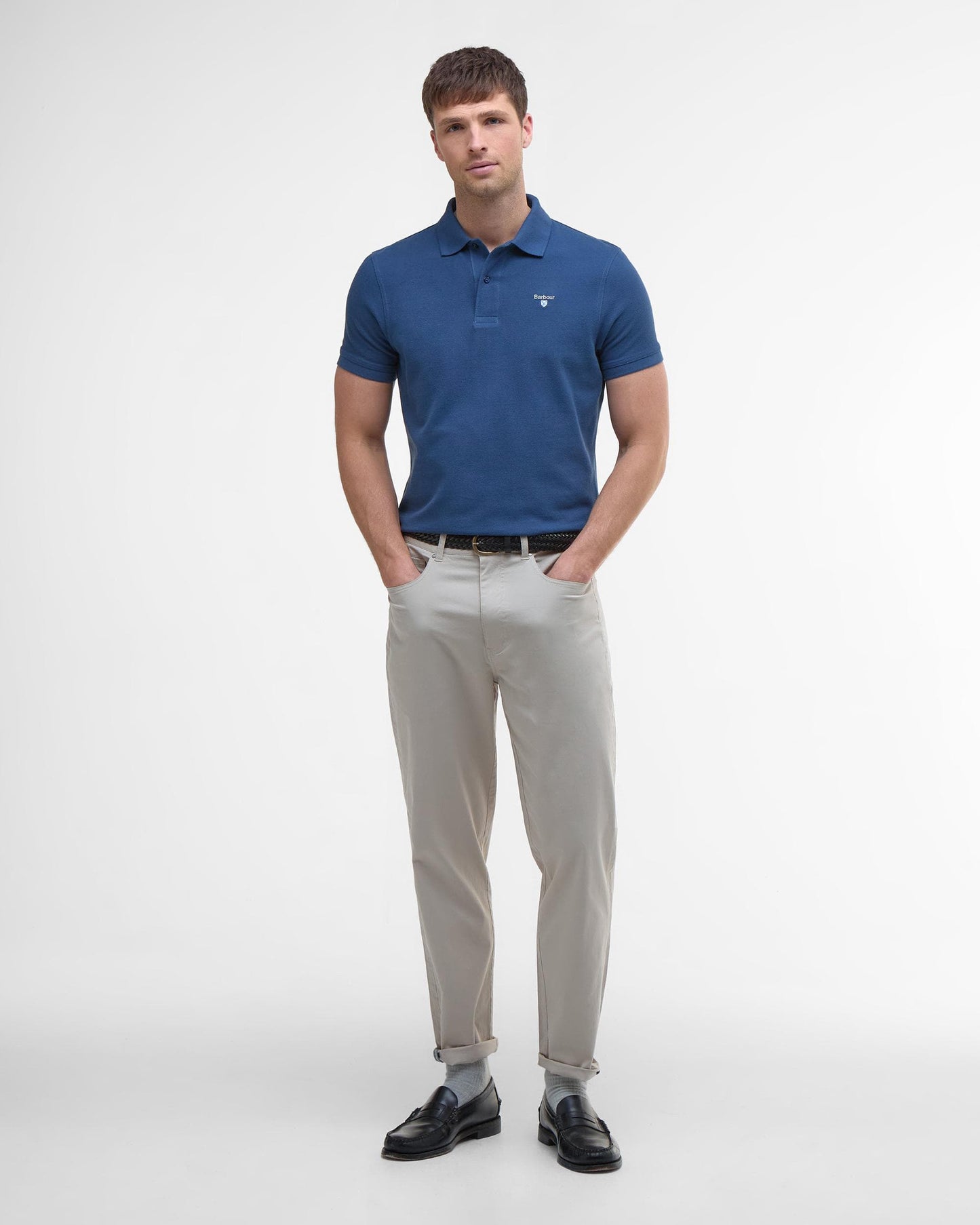 Barbour Mens Sports Polo Shirt - Dark Denim