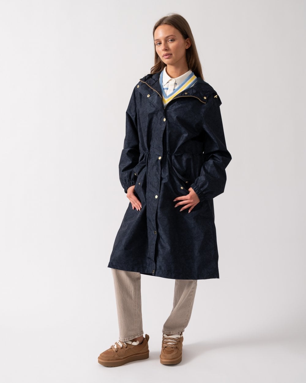 Joules Holkham Womens Raincoat - Navy Paisley
