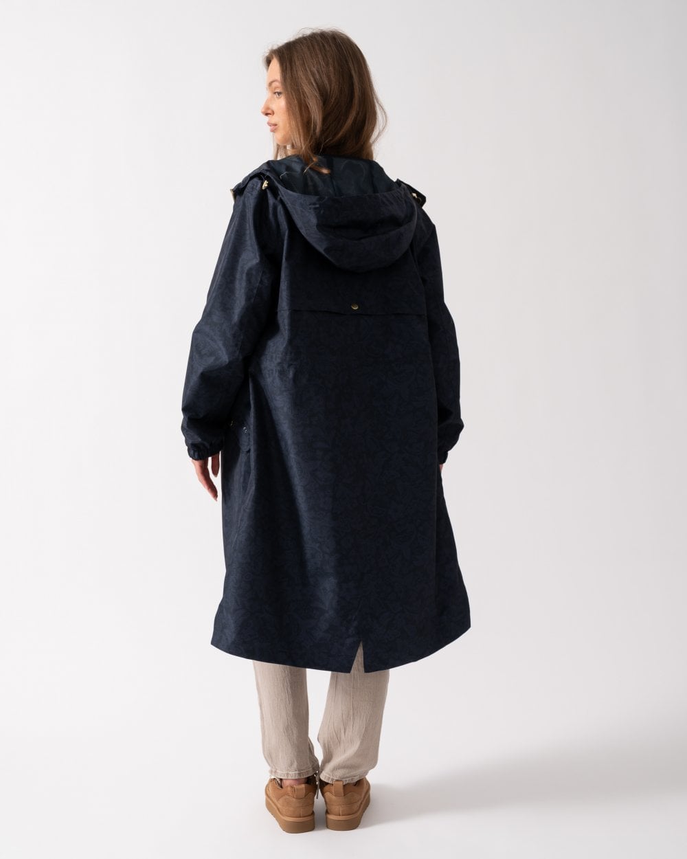 Joules Holkham Womens Raincoat - Navy Paisley