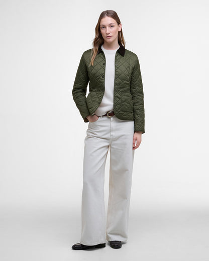 Barbour Deveron Polarquilt Womens Jacket - Olive/Pearl