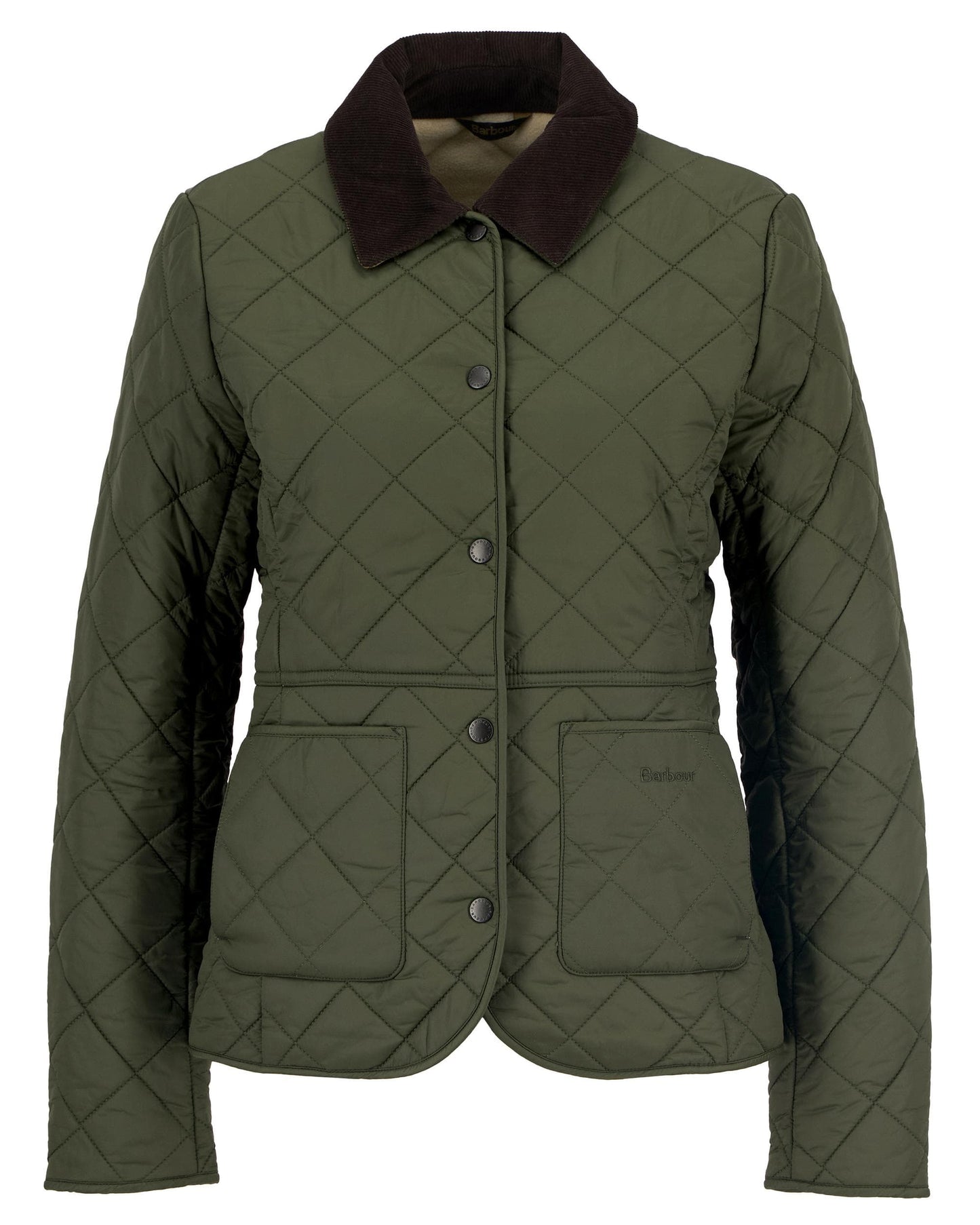 Barbour Deveron Polarquilt Womens Jacket - Olive/Pearl