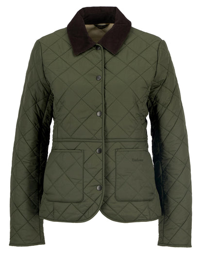 Barbour Deveron Polarquilt Womens Jacket - Olive/Pearl