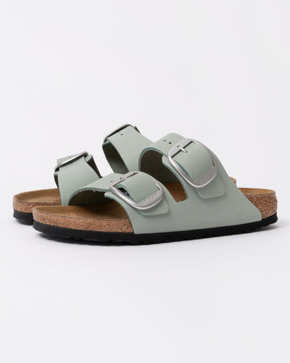 Birkenstock Arizona Big Buckle Nubuck Womens Sandals - Pure Sage