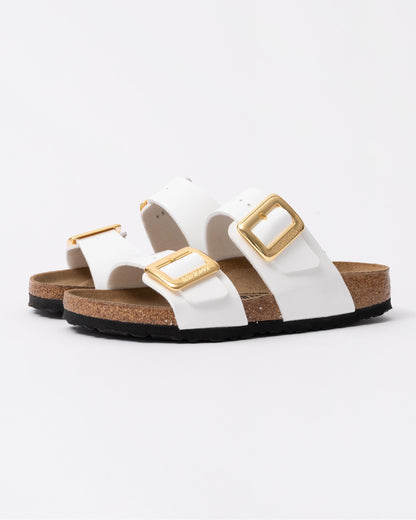 Birkenstock Sydney Cushion Big Buckle Womens Birko-Flor Patent Sandals