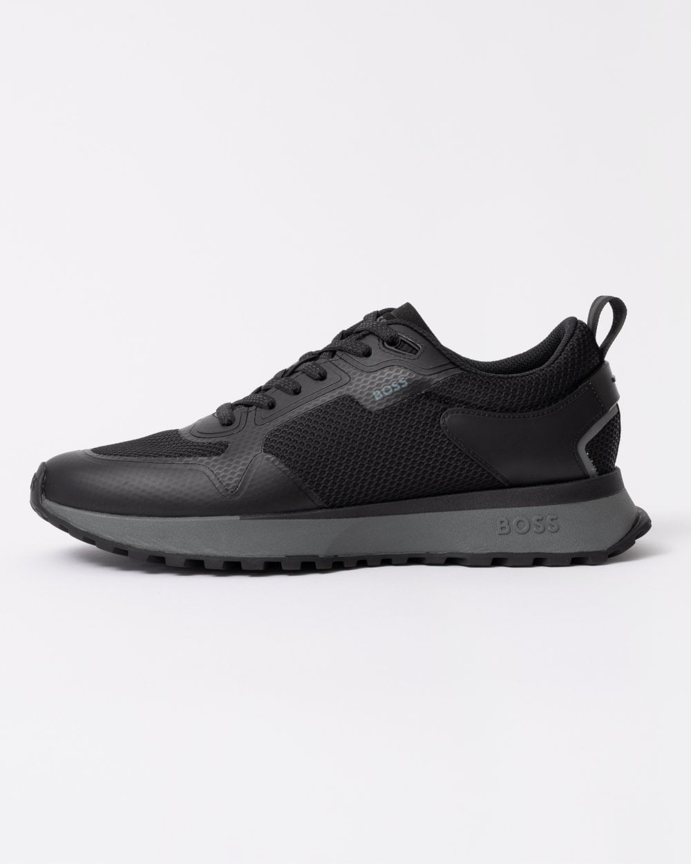 BOSS Orange Jonah Mixed-Material Trainers with Mesh Details and Branding - Black 005
