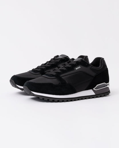 BOSS Orange Parkour-L Mens Suede/Mesh Trainers - Black 004