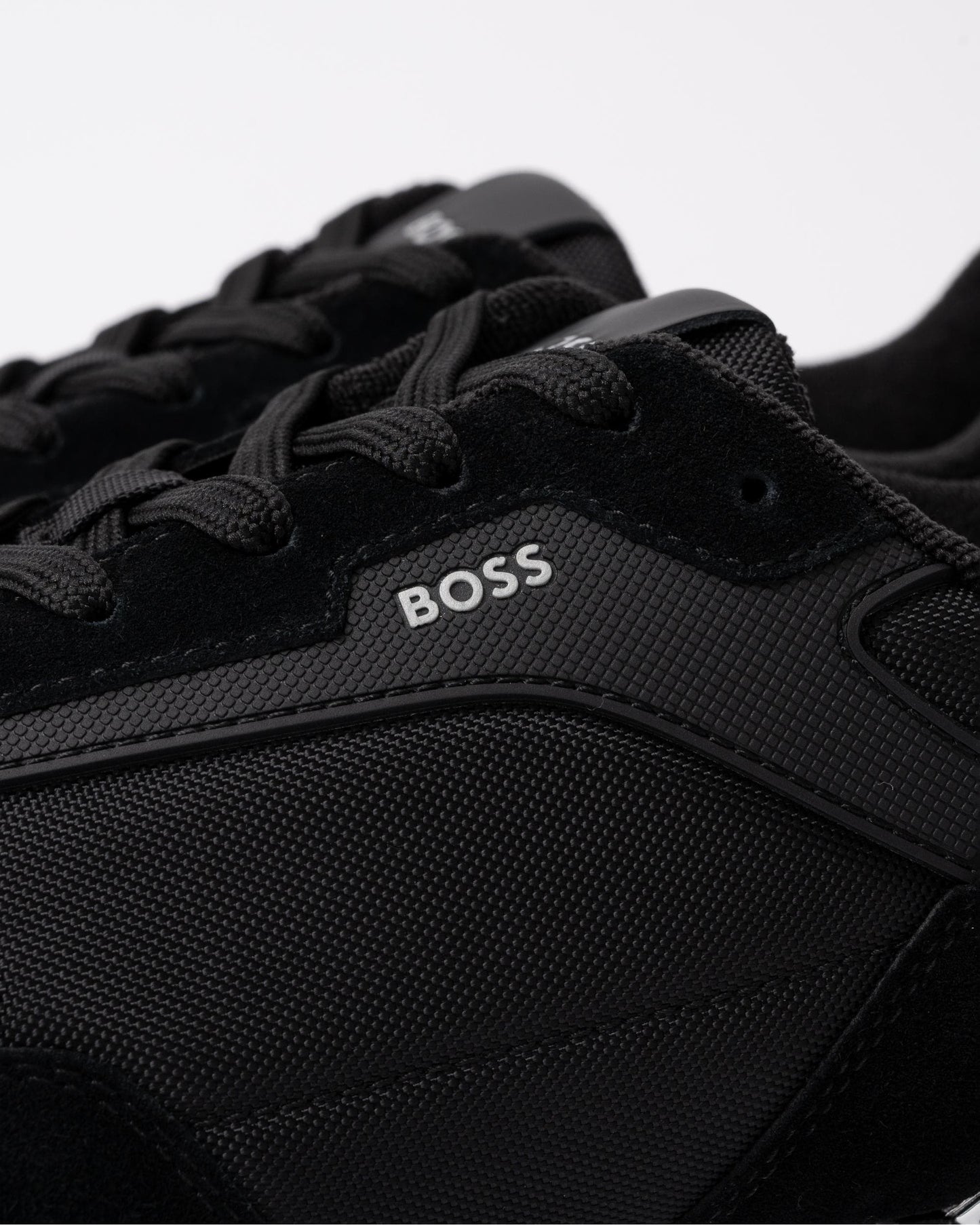 BOSS Orange Parkour-L Mens Suede/Mesh Trainers - Black 004