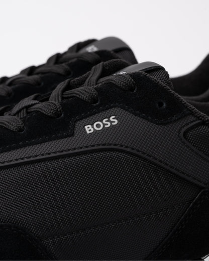 BOSS Orange Parkour-L Mens Suede/Mesh Trainers - Black 004