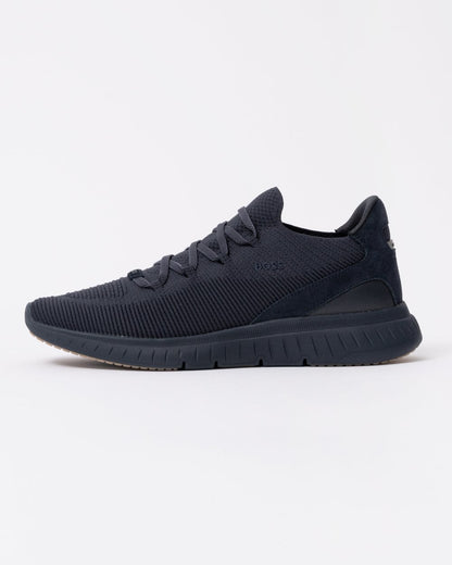 BOSS Orange Titanium Mens Slip-On Knit Trainers - Dark Blue 405