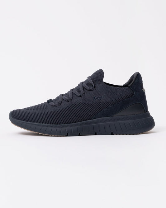 BOSS Orange Titanium Mens Slip-On Knit Trainers - Dark Blue 405