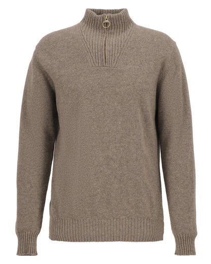 Barbour Essential Lambswool Mens Half-Zip Jumper - Dark Stone