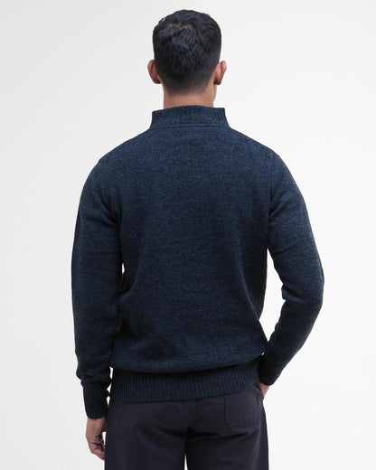 Barbour Essential Lambswool Mens Half-Zip Jumper - Navy Mix