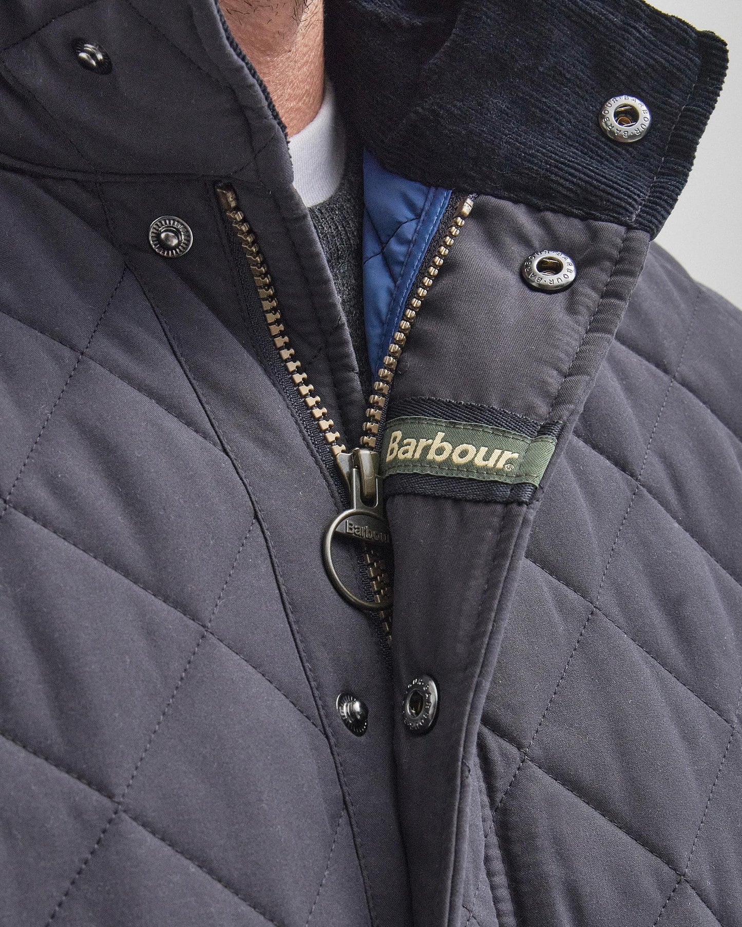 Barbour Shoveler Mens Quilted Jacket - Navy