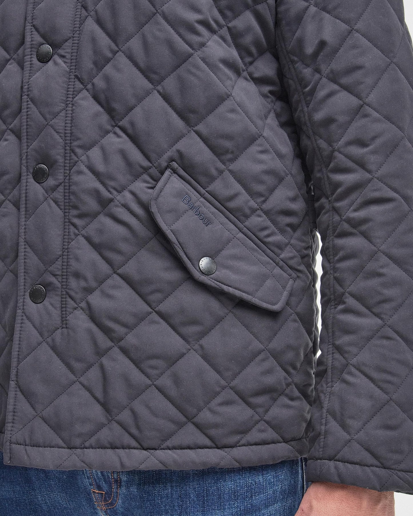 Barbour Shoveler Mens Quilted Jacket - Navy