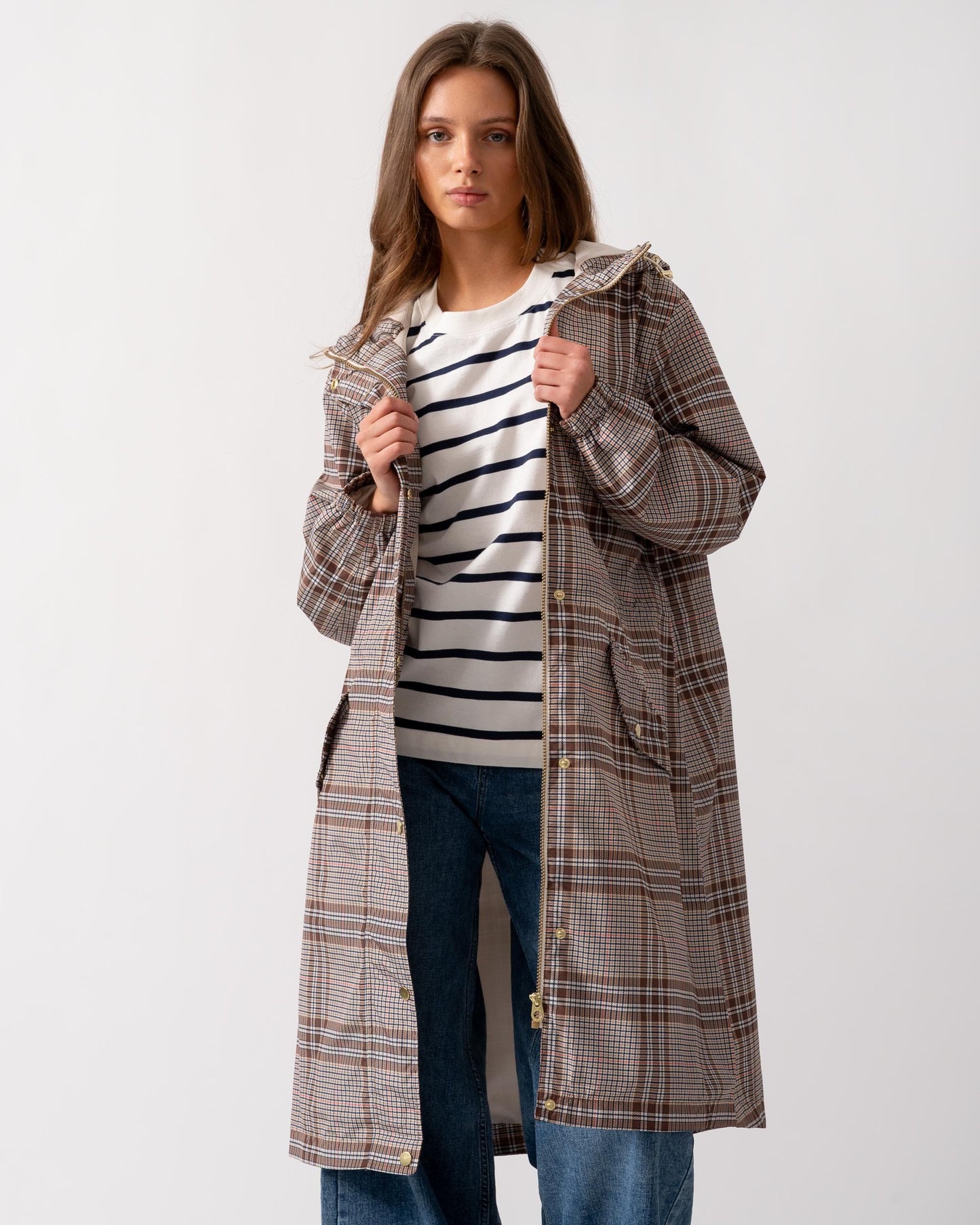 Joules Holkham Womens Raincoat - Dartmoor Check