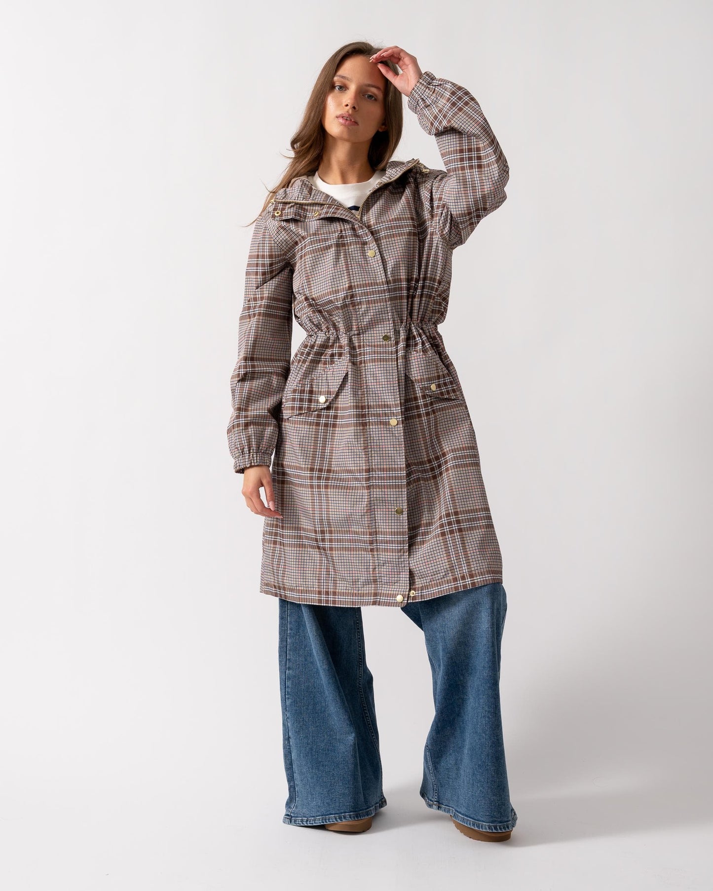 Joules Holkham Womens Raincoat - Dartmoor Check