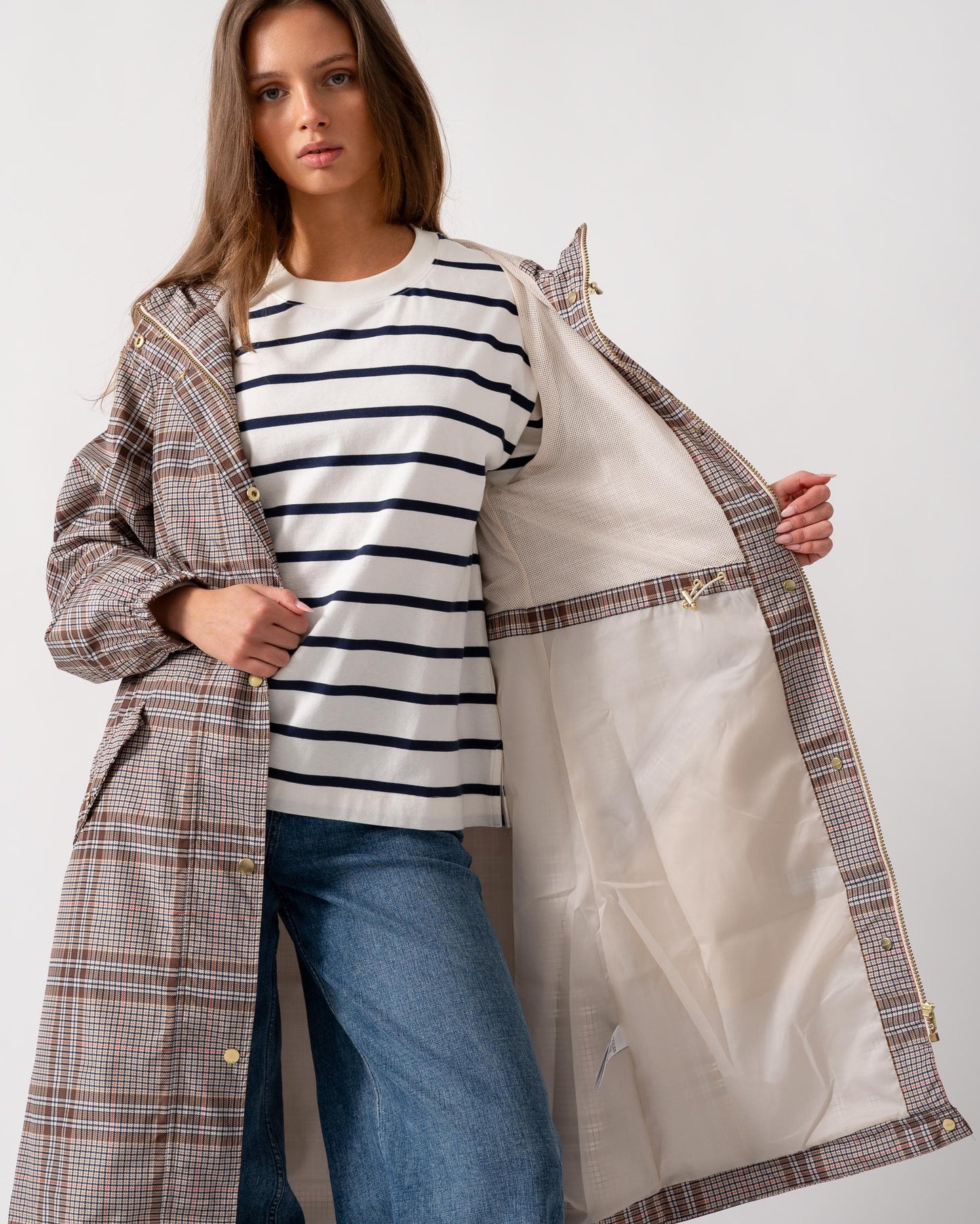 Joules Holkham Womens Raincoat - Dartmoor Check