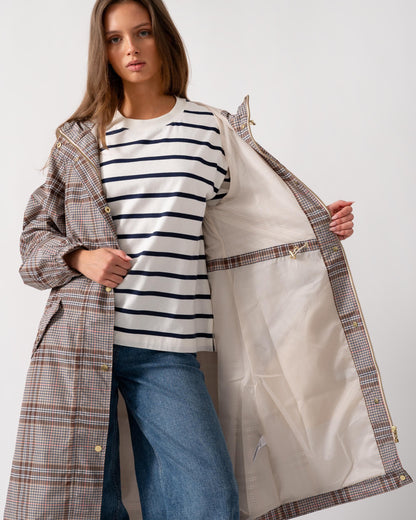 Joules Holkham Womens Raincoat - Dartmoor Check
