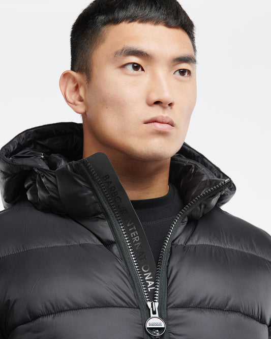 Barbour International Legacy Bobber Mens Zip Through - Black