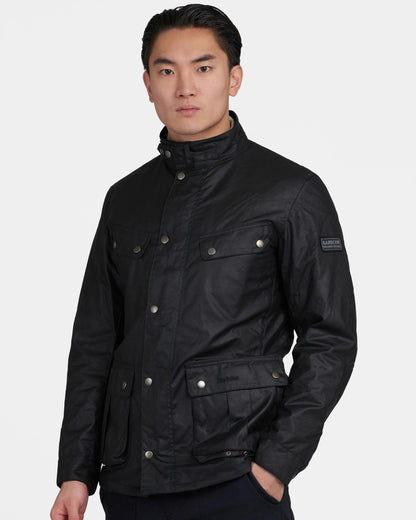 Barbour International Duke Mens Wax Jacket - Black