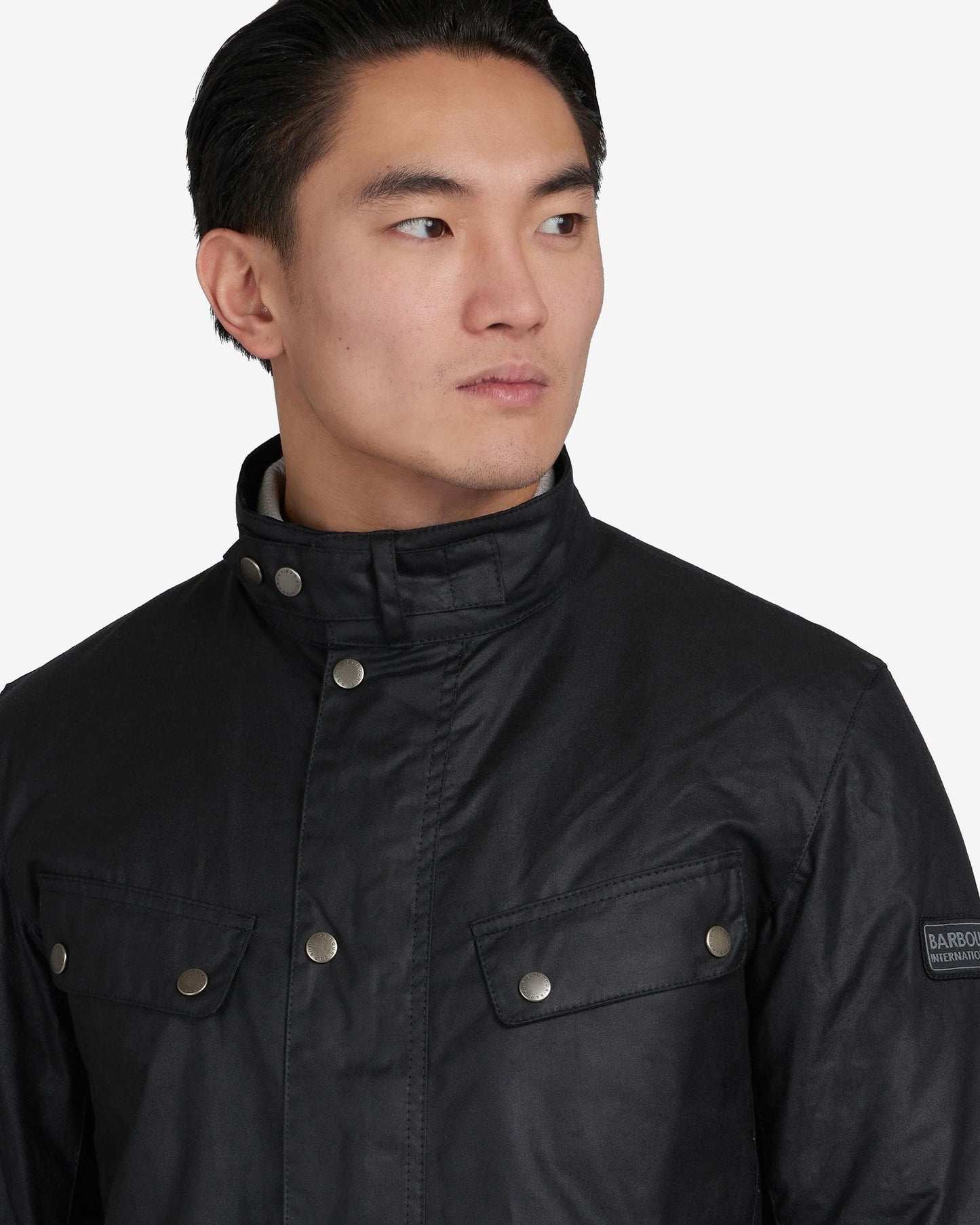 Barbour International Duke Mens Wax Jacket - Black
