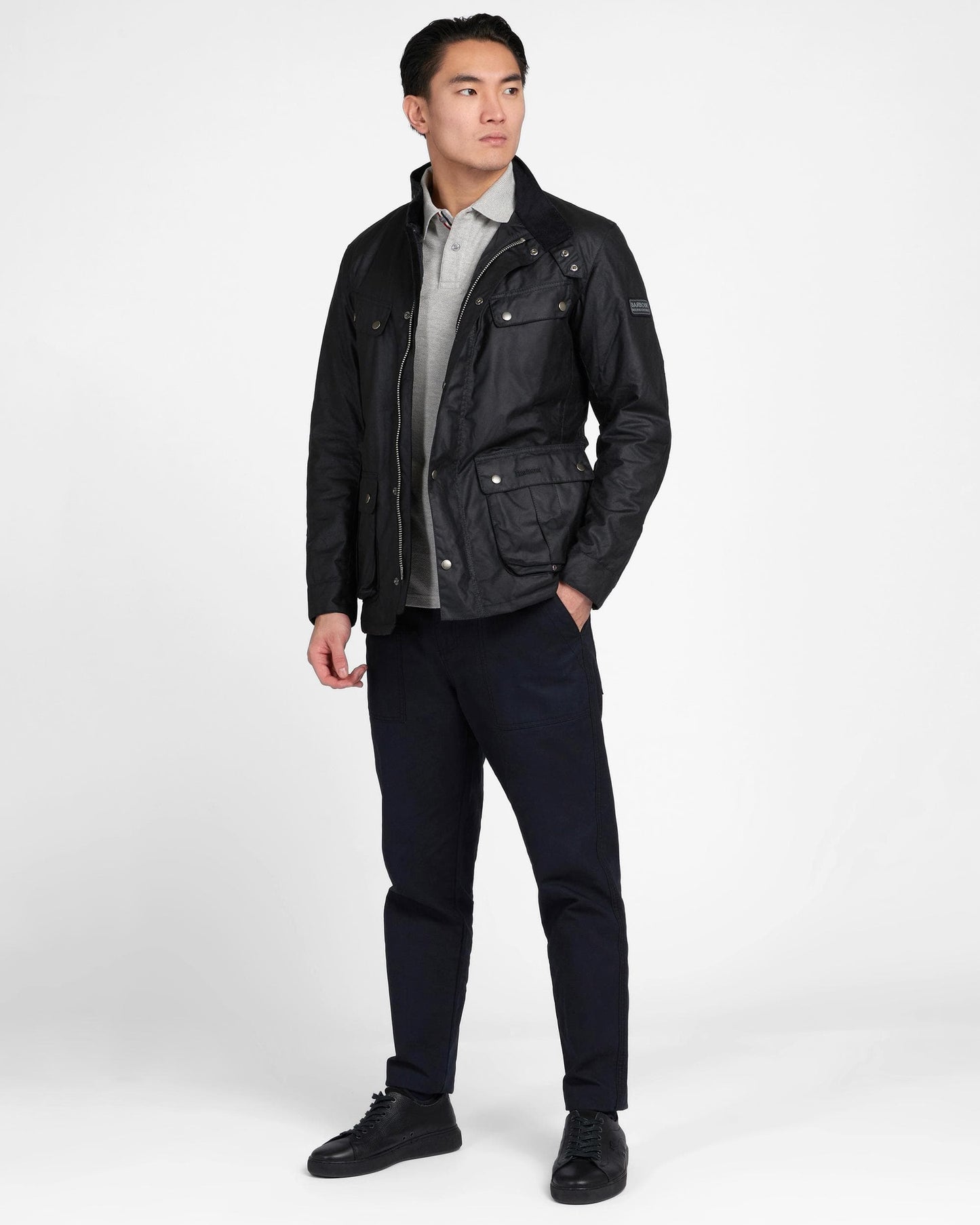 Barbour International Duke Mens Wax Jacket - Black