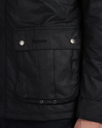 Barbour International Duke Mens Wax Jacket - Black
