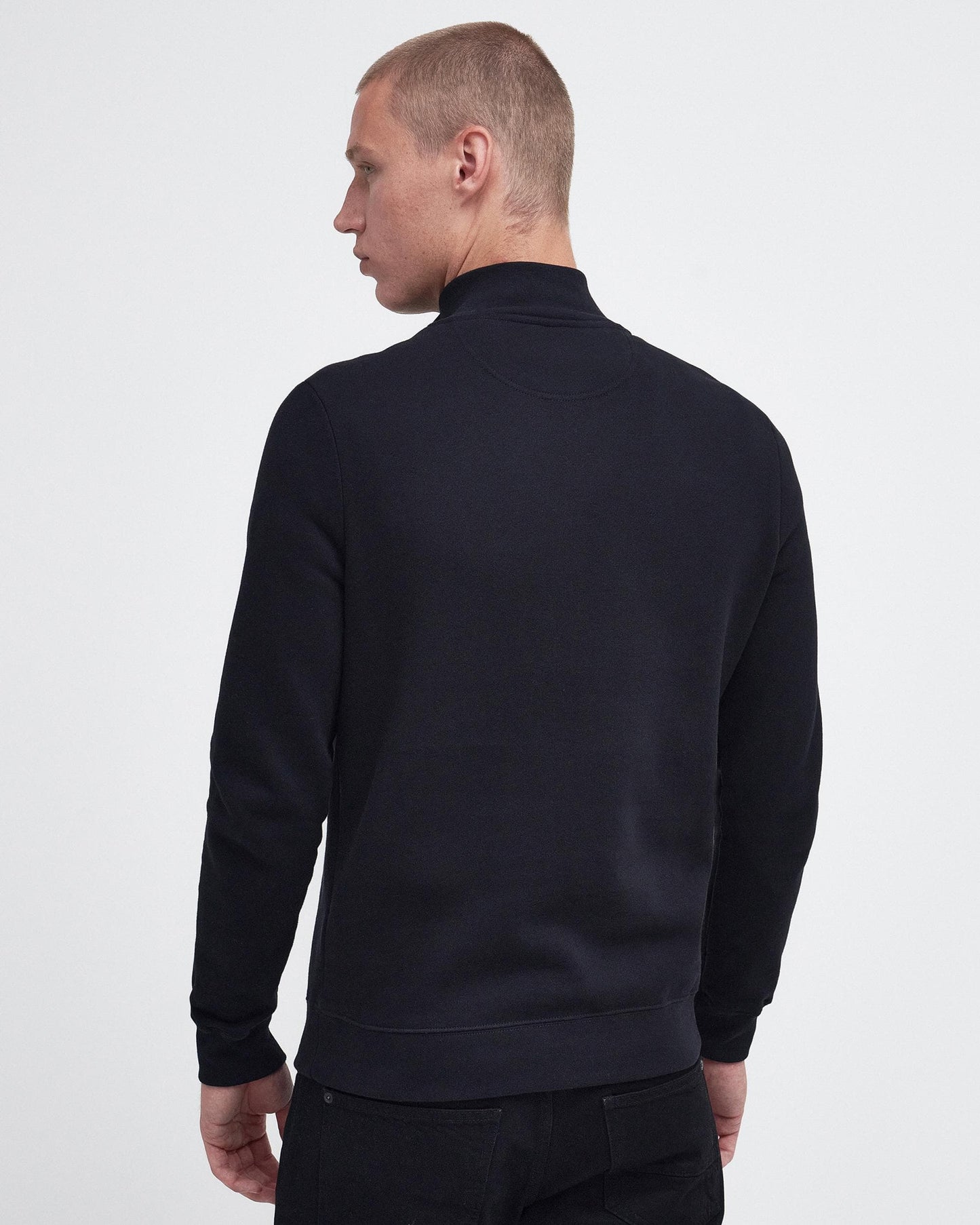 Barbour International Essential Half-Zip Mens Sweatshirt - Black
