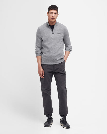 Barbour International Essential Half-Zip Mens Sweatshirt - Anthracite Marl