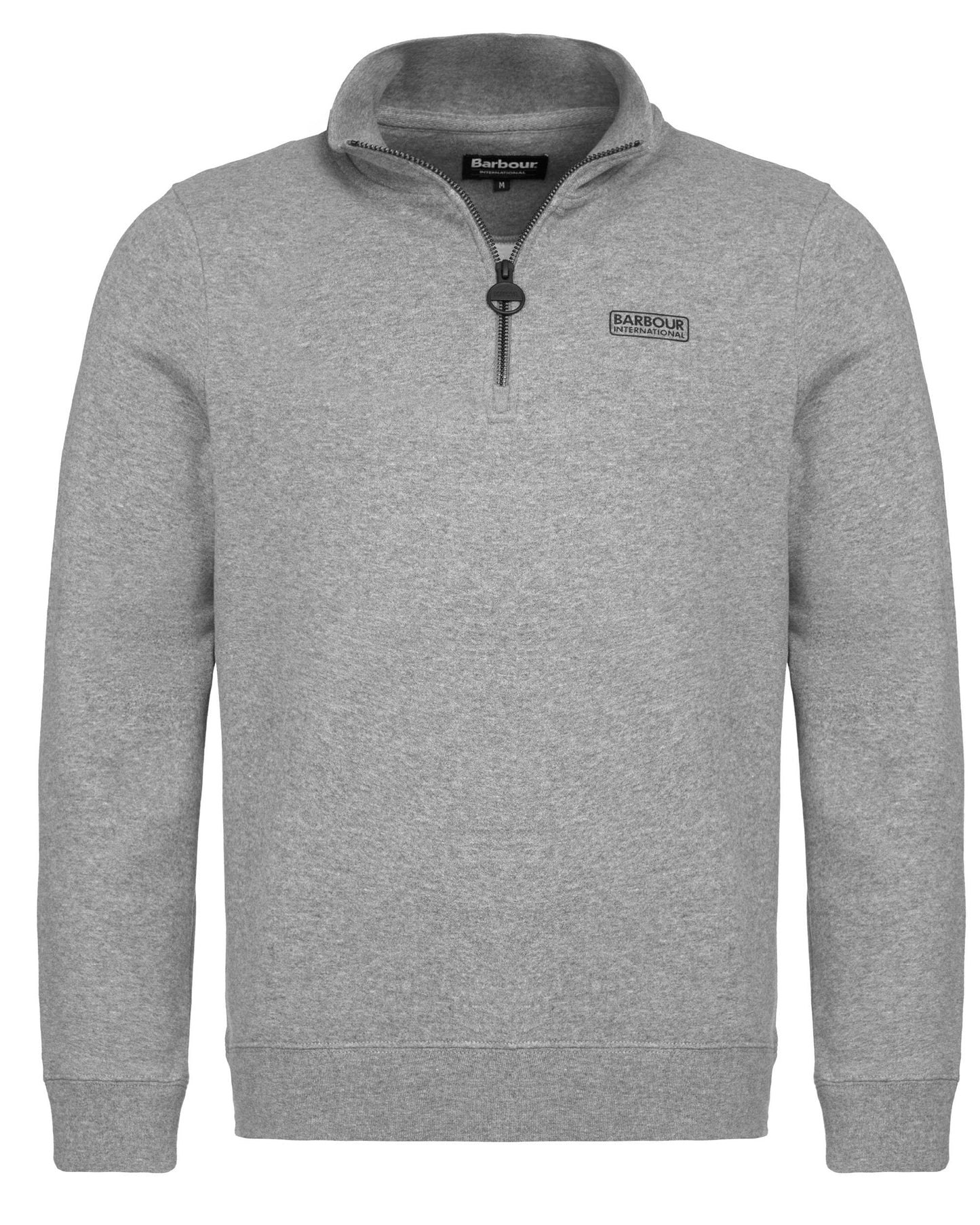 Barbour International Essential Half-Zip Mens Sweatshirt - Anthracite Marl