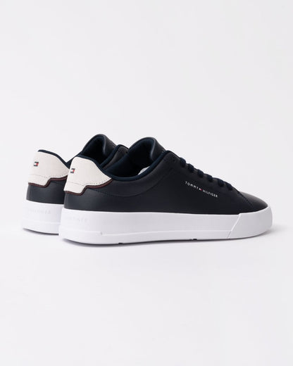 Tommy Hilfiger Court Leather Detailed Mens Trainer - Desert Sky