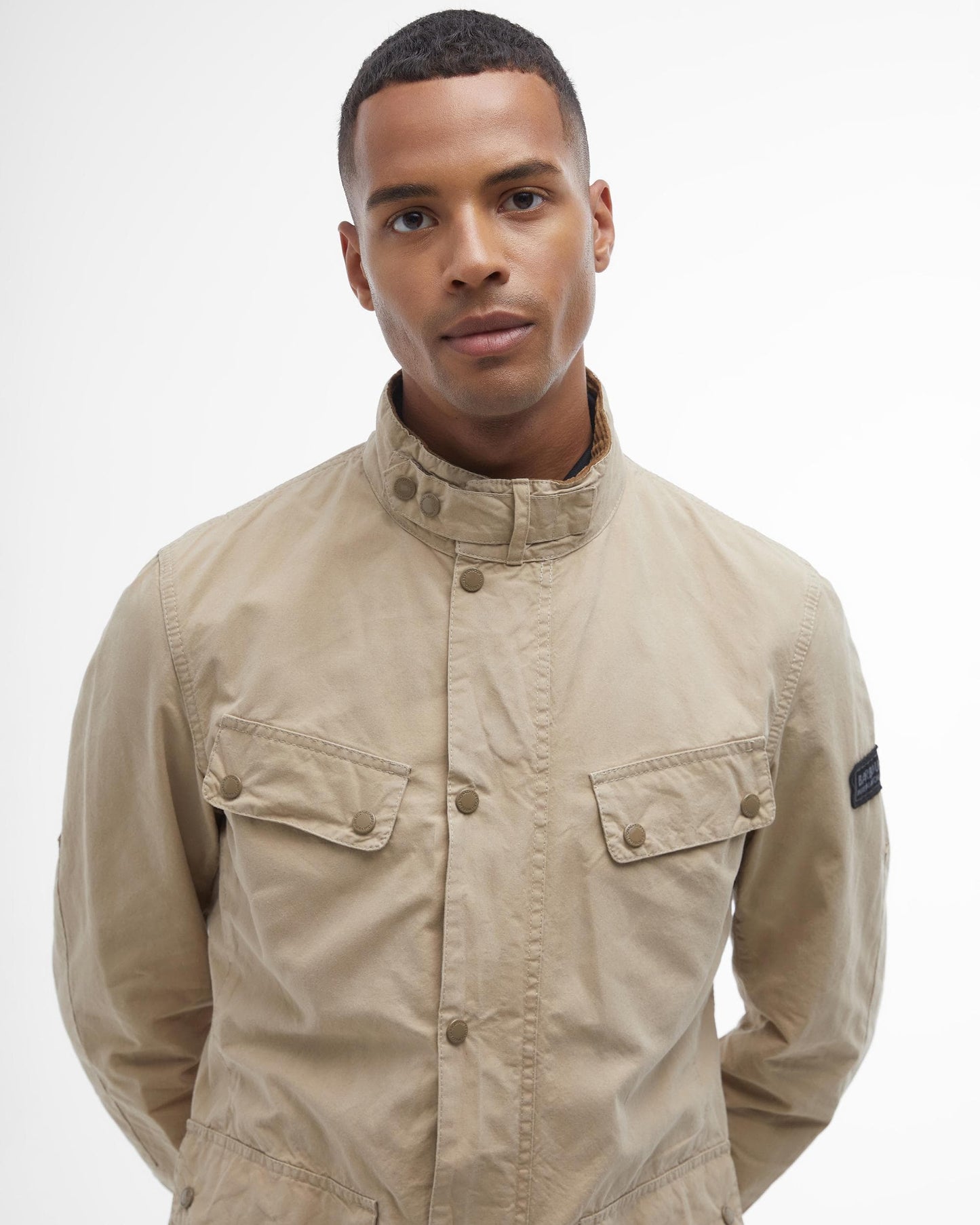 Barbour International Summer Wash Duke Mens Jacket - Beige